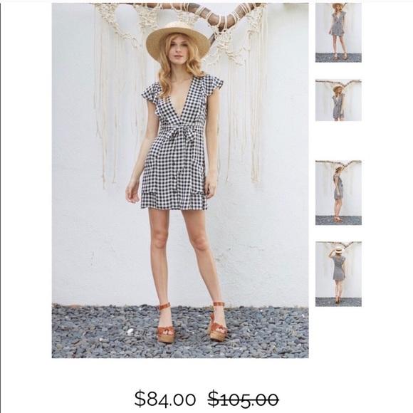 Button up gingham day trip dress! - Picture 4 of 4